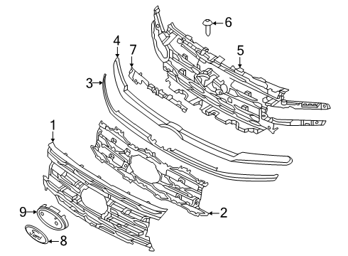 2022 Ford Expedition Reinforcement Diagram for NL1Z-8A284-AA