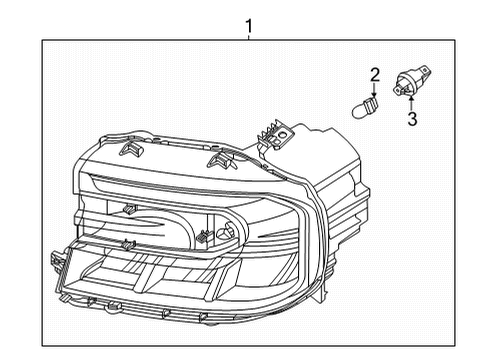 2024 Ford Maverick Headlamp Assembly Diagram for PZ6Z-13008-C