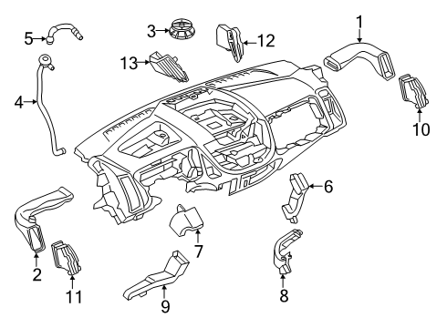 2024 Ford Transit 350 Ducts & Louver Diagram 7
