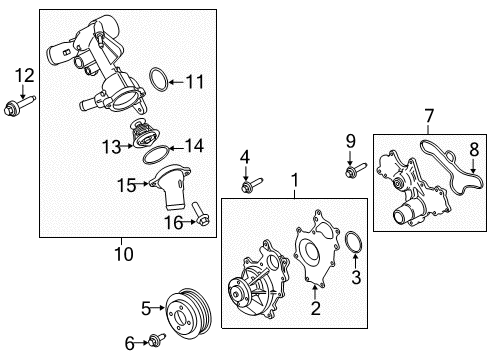 2019 Ford Transit Kit - Water Pump Repair Diagram for BR3Z-8501-N