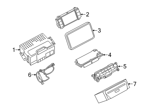 2021 Ford Transit Connect Radio Control Panel Diagram for KT1Z-18C858-B