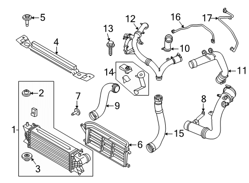 2024 Ford Bronco Air Duct Diagram for MB3Z-6C646-L