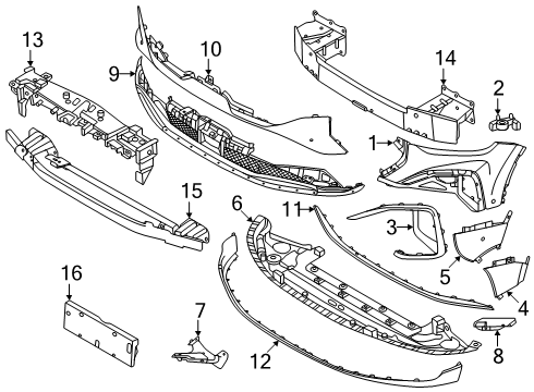 2024 Lincoln Nautilus Bumper Repair Kit Diagram for R2TZ-17E994-PB