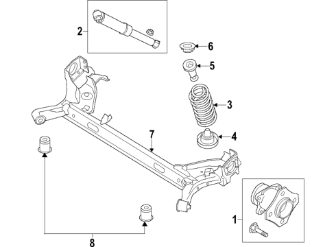 2022 Ford Transit Connect Bumper Diagram for KV6Z-4730-C