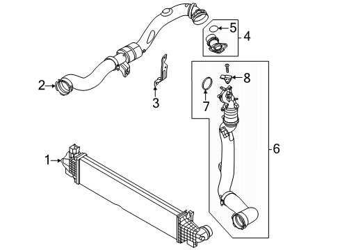 2021 Ford Escape Air Duct Diagram for LX6Z-6C646-N