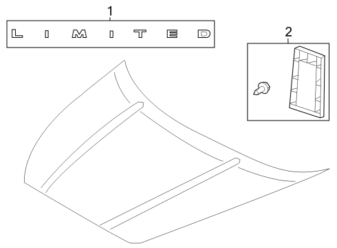 2025 Ford F-150 Hood Scoop Assembly Diagram for RL3Z-16C630-BB