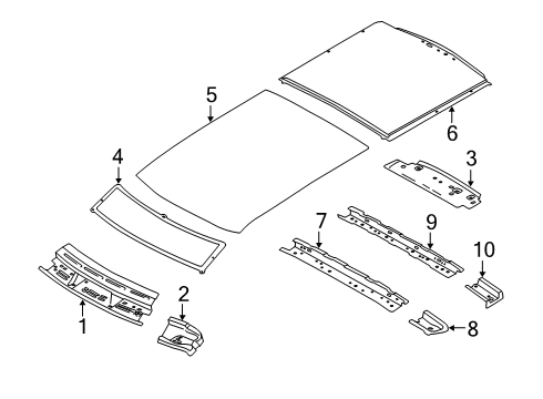 2022 Ford Transit Connect HEADER ASY - WINDSCREEN Diagram for DT1Z-6103408-E