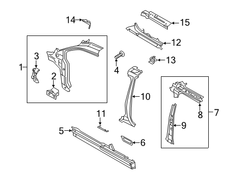 2021 Ford Transit Connect REINFORCEMENT - BODY ROCKER PA Diagram for KT1Z-6110129-D
