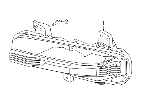 2023 Ford Explorer Fog Lamp Assembly Front Diagram for LB5Z-15201-B