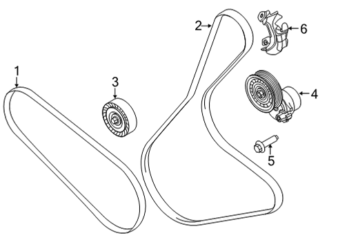 2024 Ford Bronco V-Belt Diagram for L1MZ-8620-B