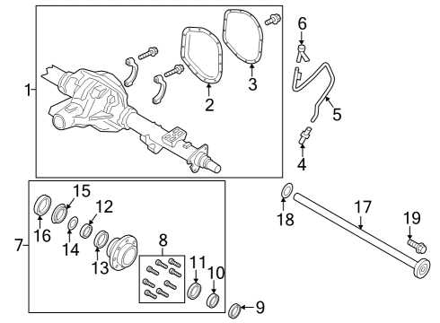 2023 Ford F-250 Super Duty Rear Axle Shaft Assembly Diagram for PC3Z-4234-J