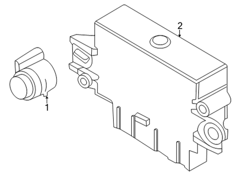 2024 Ford Maverick Parking Aid System Module Diagram for LU5Z-15K866-F