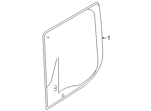 2025 Ford Transit 150 Glass & Hardware - Back Door Diagram 2