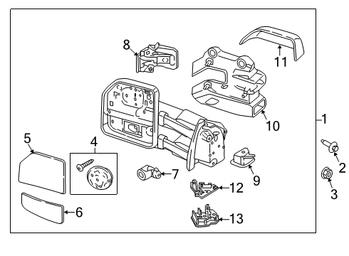 2020 Ford F-150 Camera Assembly Diagram for FL3Z-19G490-AA