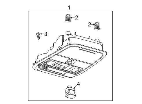 2025 Ford Police Interceptor Utility Overhead Console Assembly Diagram for LB5Z-78519A70-PK