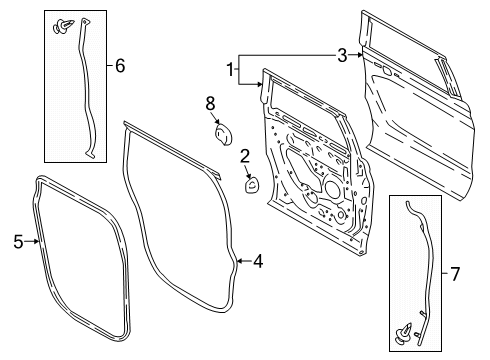 2024 Lincoln Navigator Door & Components Diagram 2