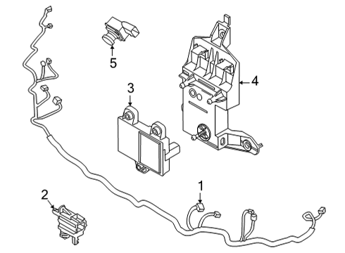 2023 Ford Bronco Sport Parking Distance Aid Sensor Wire Diagram for LX6Z-15K867-DM