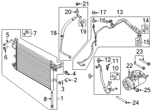 2019 Ford Police Interceptor Utility Tube Assembly Diagram for EB5Z-19A834-C