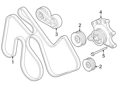 2024 Ford F-350 Super Duty V-Belt Diagram for LC3Z-8620-H