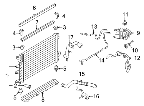2020 Lincoln Continental Radiator Hose Diagram for G3GZ-8260-C