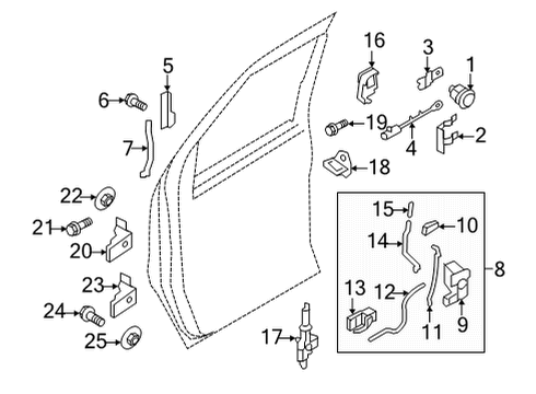 2021 Ford E-350/E-350 Super Duty CYLINDER AND HOUSING ASY - LOC Diagram for LC2Z-1521991-A