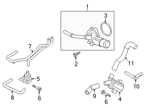 2020 Ford Police Responder Hybrid Pump Assembly Diagram for DS7Z-8C419-E