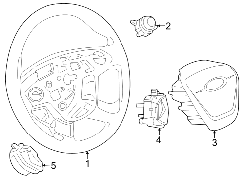 2023 Ford Transit Control Switch Assembly Diagram for H1BZ-9C888-D