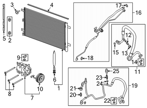 2021 Ford F-150 Compressor Assembly Diagram for ML3Z-19703-N