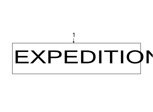 2025 Ford Expedition Name Plate Diagram for SL1Z-7842528-D