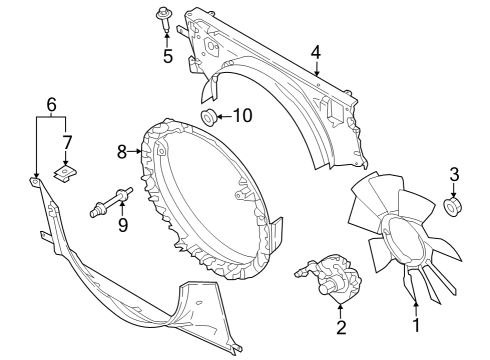 2024 Ford F-350 Super Duty CLUTCH ASY - FAN Diagram for PC3Z-8A616-B
