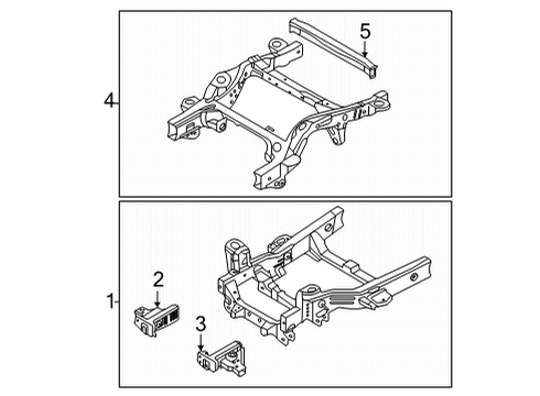 2022 Ford Bronco Frame Assembly Diagram for NB3Z-5F040-B
