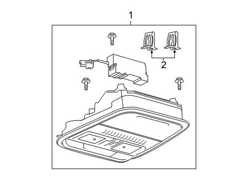 2025 Lincoln Corsair Overhead Console Assembly Diagram for LJ7Z-78519A70-AT