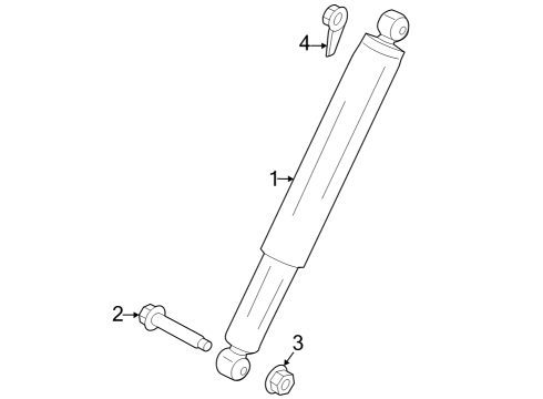2024 Ford F-250 Super Duty Shock Absorber Assembly Diagram for PC3Z-18125-K