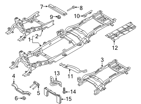 2022 Ford F-250 Super Duty Frame Assembly Diagram for NC3Z-5005-H