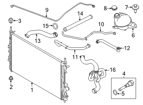 Hose Overflow Container Diagram for CK4Z-8K012-E