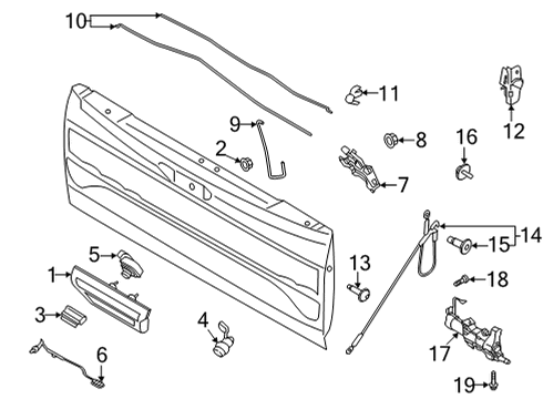 2023 Ford F-150 Handle Diagram for RL3Z-9943400-SAPTM