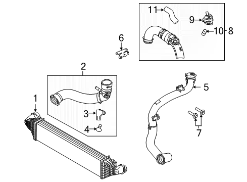 2020 Ford Escape Air Duct Diagram for LX6Z-6C646-M