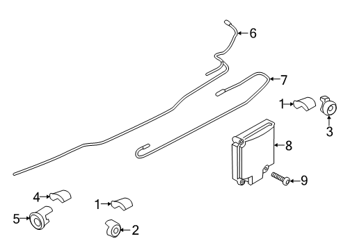 2023 Ford Transit Retainer Diagram for KK3Z-15K861-C