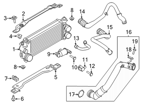 2024 Ford F-150 Air Duct Diagram for RL3Z-6C646-B