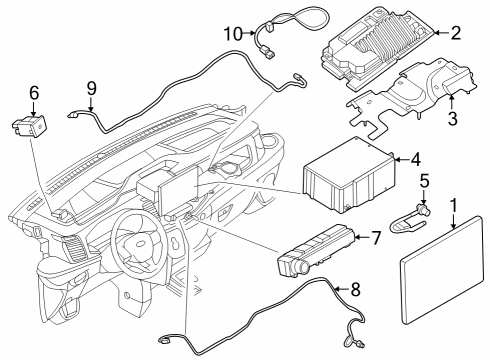2023 Ford E-Transit Cable Assembly Diagram for NK4Z-14D202-B