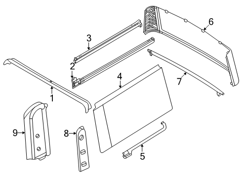 2025 Ford Bronco Removable Soft Top Diagram 4