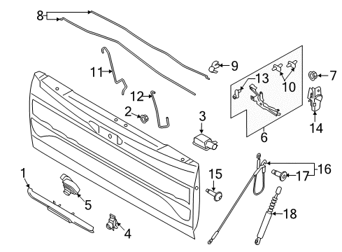 2021 Ford F-250 Super Duty Handle Diagram for HC3Z-9943400-CC