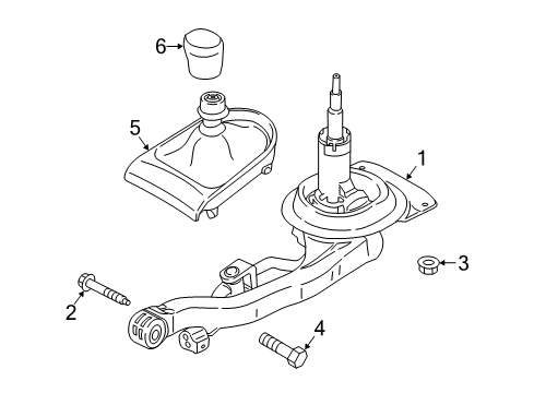 2020 Ford Mustang Gear Shift Housing Assembly Diagram for FR3Z-7210-G