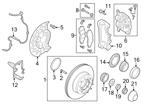 2023 Ford F-250 Super Duty Shield Splash Diagram for PC3Z-2K005-C