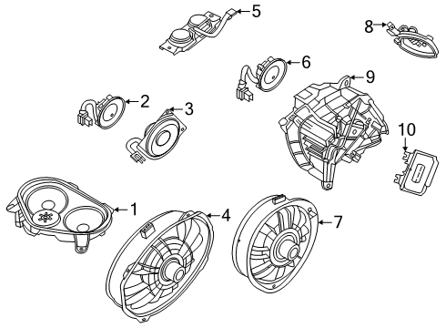 2025 Lincoln Aviator Amplifier Kit Diagram for RC5Z-18B849-B