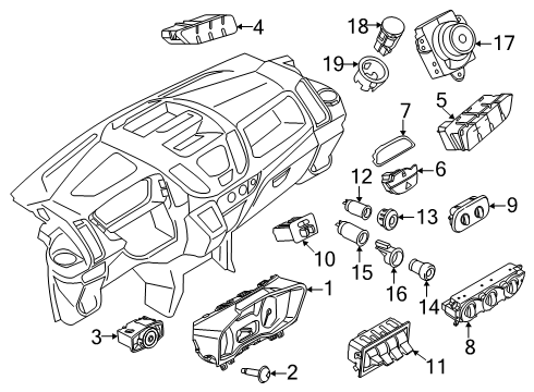 2024 Ford Transit Air Conditioning Evaporator Core Diagram for BK3Z-19860-E