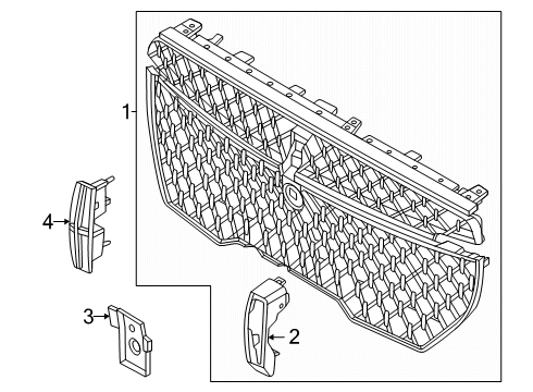 2025 Lincoln Nautilus Grille & Components Diagram 2