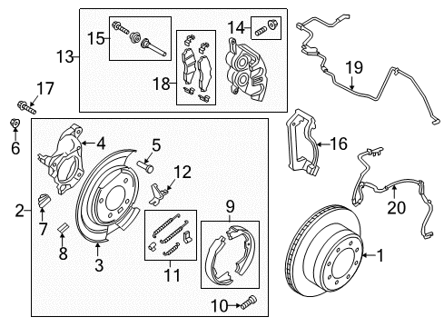 2021 Ford F-350 Super Duty Hose Assembly Brake Diagram for LC3Z-2282-F