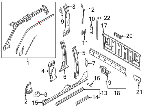 2021 Ford F-350 Super Duty Rivet Diagram for -W717186-S900A