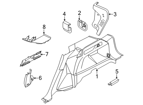 2025 Lincoln Nautilus Interior Trim - Quarter Panels Diagram 2